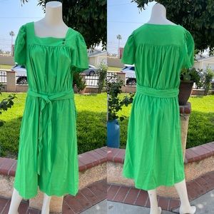 Who What Wear Short Sleeve Waist Tie Midi Dress LARGE